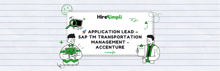 🚀 Application Lead – SAP TM Transportation Management – Accenture